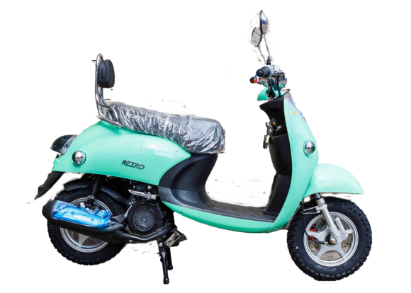 Скутер VENTO RETRO 49cc (150) сигнализация Мятный pitbikemarket.ru