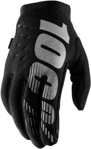 Мотоперчатки подростковые 100% Brisker Youth Glove Black/Grey, L, 2020 (10016-057-06) pitbikemarket.ru