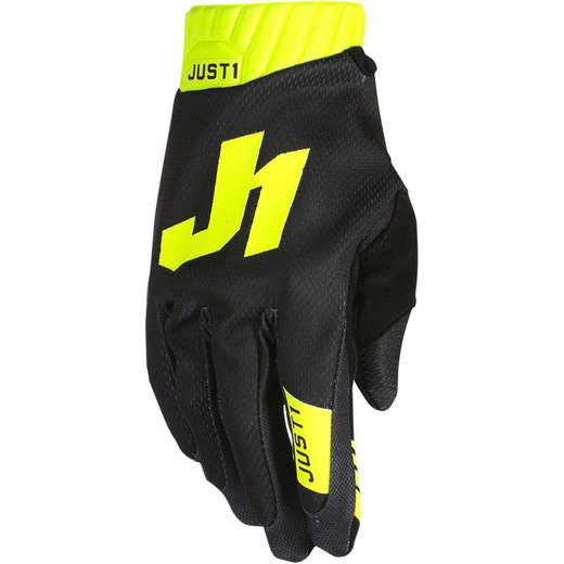 Перчатки JUST1 J-FLEX 2.0 (черный/Hi-Vis желтый, 10, 1560035-884-3652) pitbikemarket.ru