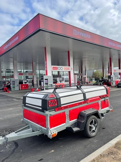 Прицеп VOYAGE Classic 2,5 Увеличенные борта, туристическая крышка с багажником, высота внутри 800 (ш. 1,3 м; д. 2,5 м) pitbikemarket.ru