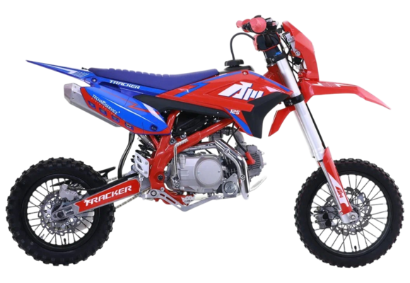 Питбайк Apollo TRACKER 125LE 14/12 Красно-голубой (фара, электростартер) pitbikemarket.ru
