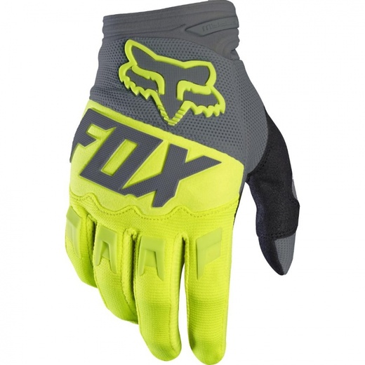 Перчатки Fox Dirtpow flow yellow/grey XL pitbikemarket.ru
